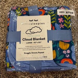 Little Sleepies Folk Floral Cloud Blanket